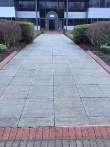 Cleaned paved area 